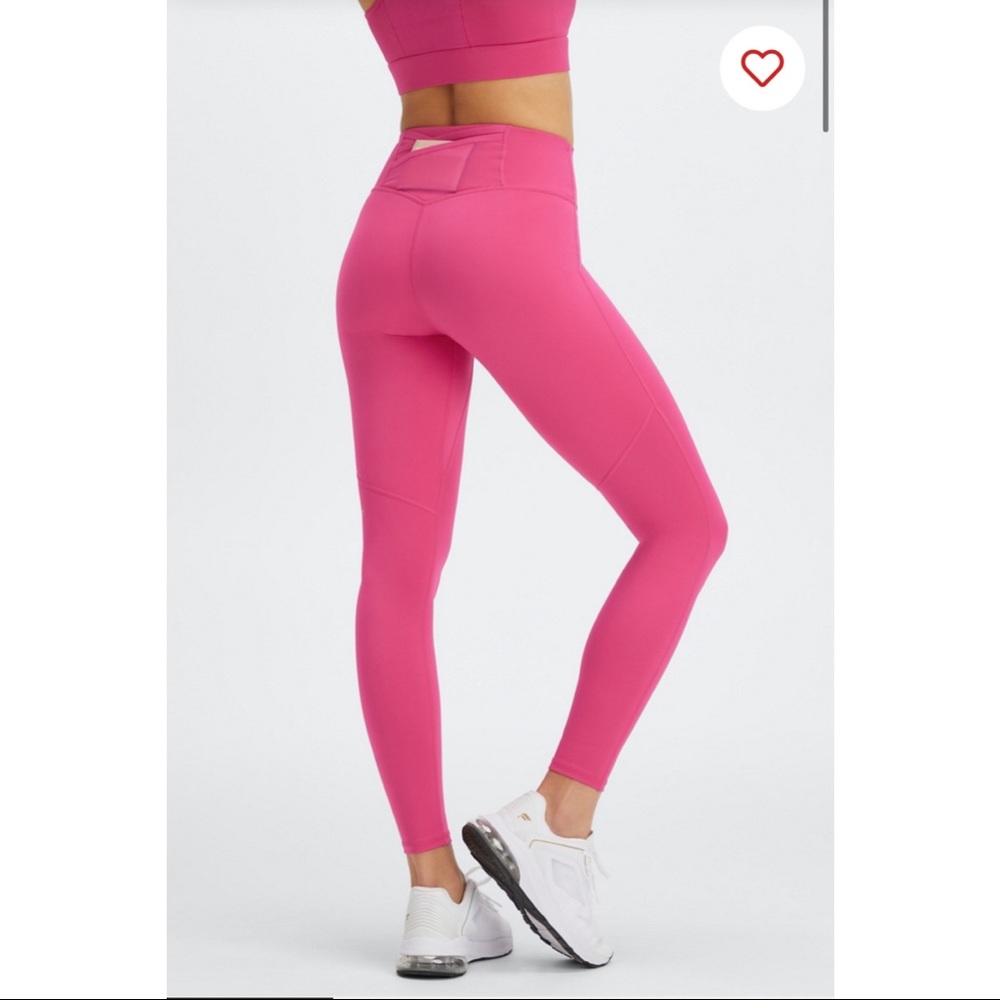 NEW Fabletics Trinity High Waisted Pocket Legging Dark Pink XXS